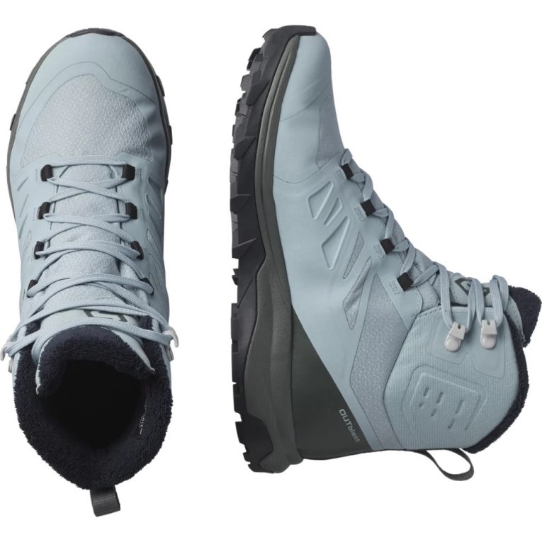 Light Blue Salomon Outblast Thinsulate Climasalomon Waterproof Women's Winter Boots | IE ZM9403